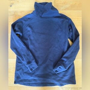 Woman’s lands end waffle sweater Navy Blue Turtleneck Sweater size small
